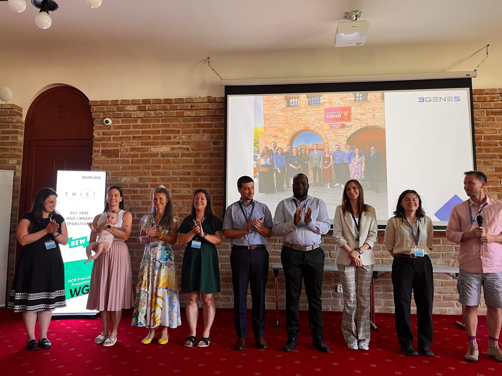 The 3GENES team at a company event